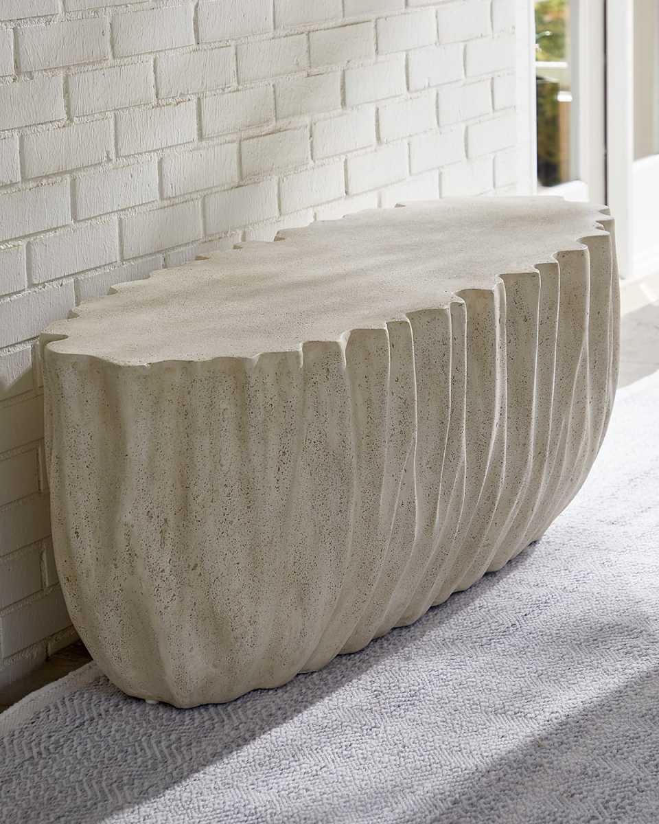 Ruffle Outdoor Bench